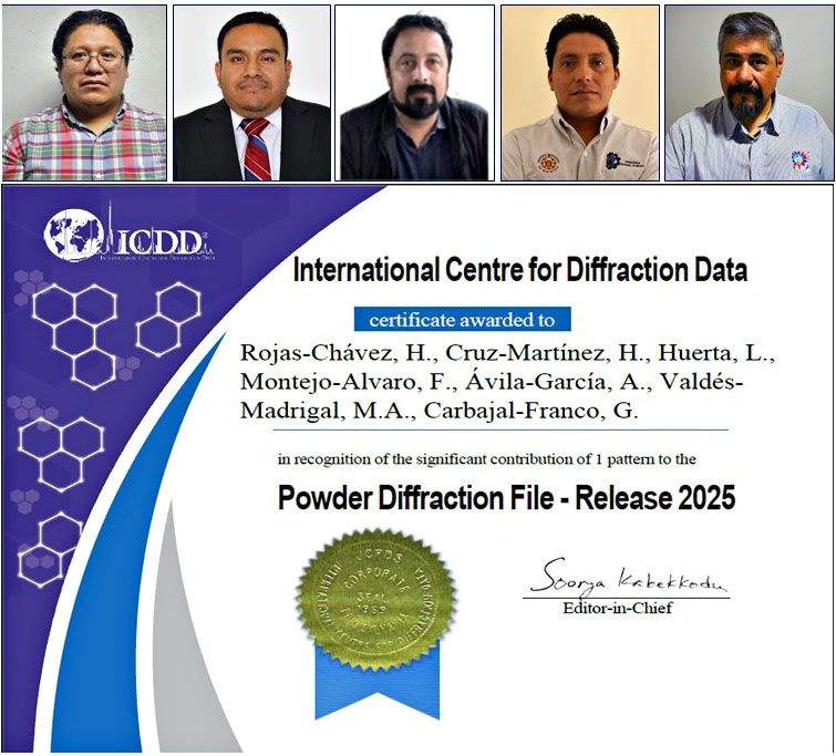 PUBLICACIÓN EN EL INTERNATIONAL CENTRE FOR DIFFRACTION DATA (ICDD)